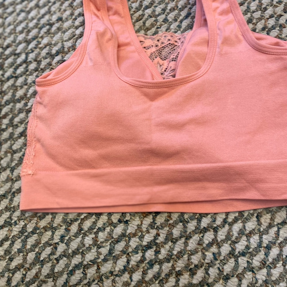 Rhonda Shear coral Lace Bralette - Picture 3 of 5